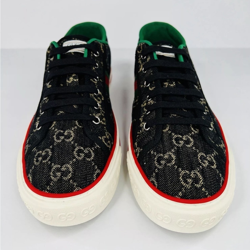 Gucci Tennis 1977 GG Supreme Jacquard Sylvie Sneakers G 13 - US 13.5 - EU 47 - Picture 5 of 11